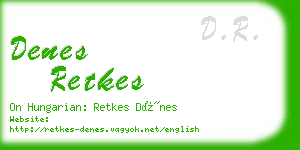 denes retkes business card